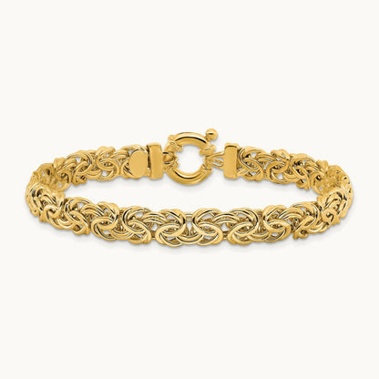 Fancy Flat Byzantine Bracelet — 7mm