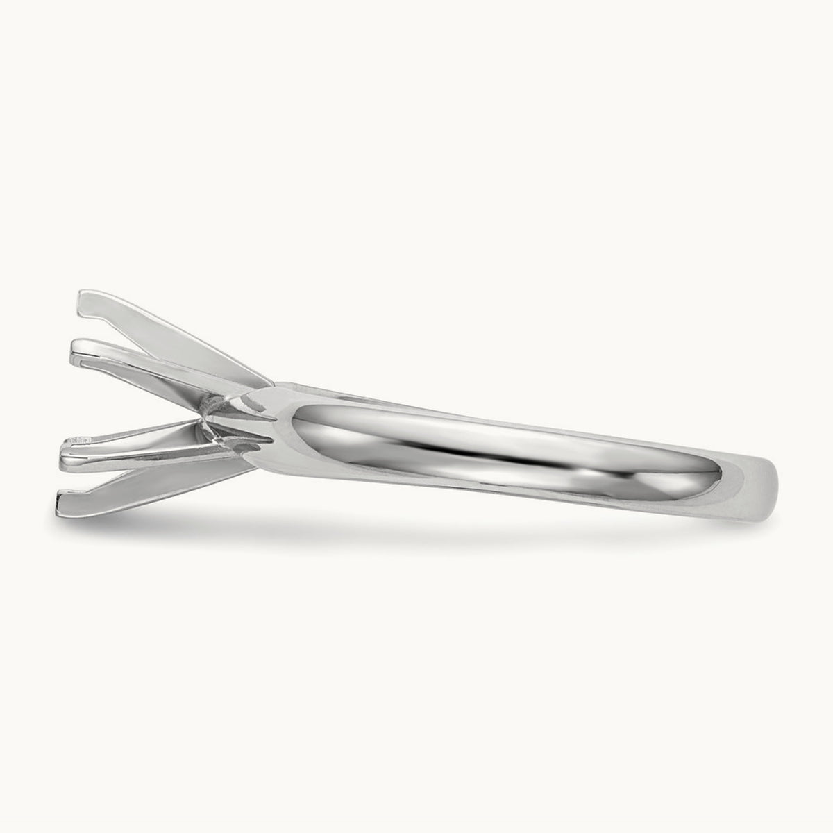 1/4ct. Medium-Weight Comfort-Fit 6-Prong Mounting, 14K White Gold