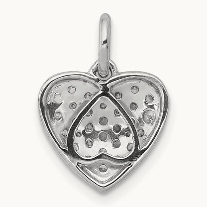 3/8ct. Diamond Heart Pendant, 14K White Gold