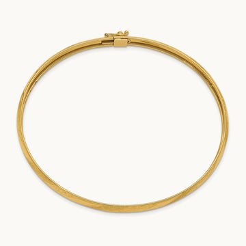 Twisted Diamond-cut Flexible Bangle, 14K