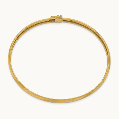 Twisted Diamond-cut Flexible Bangle, 14K