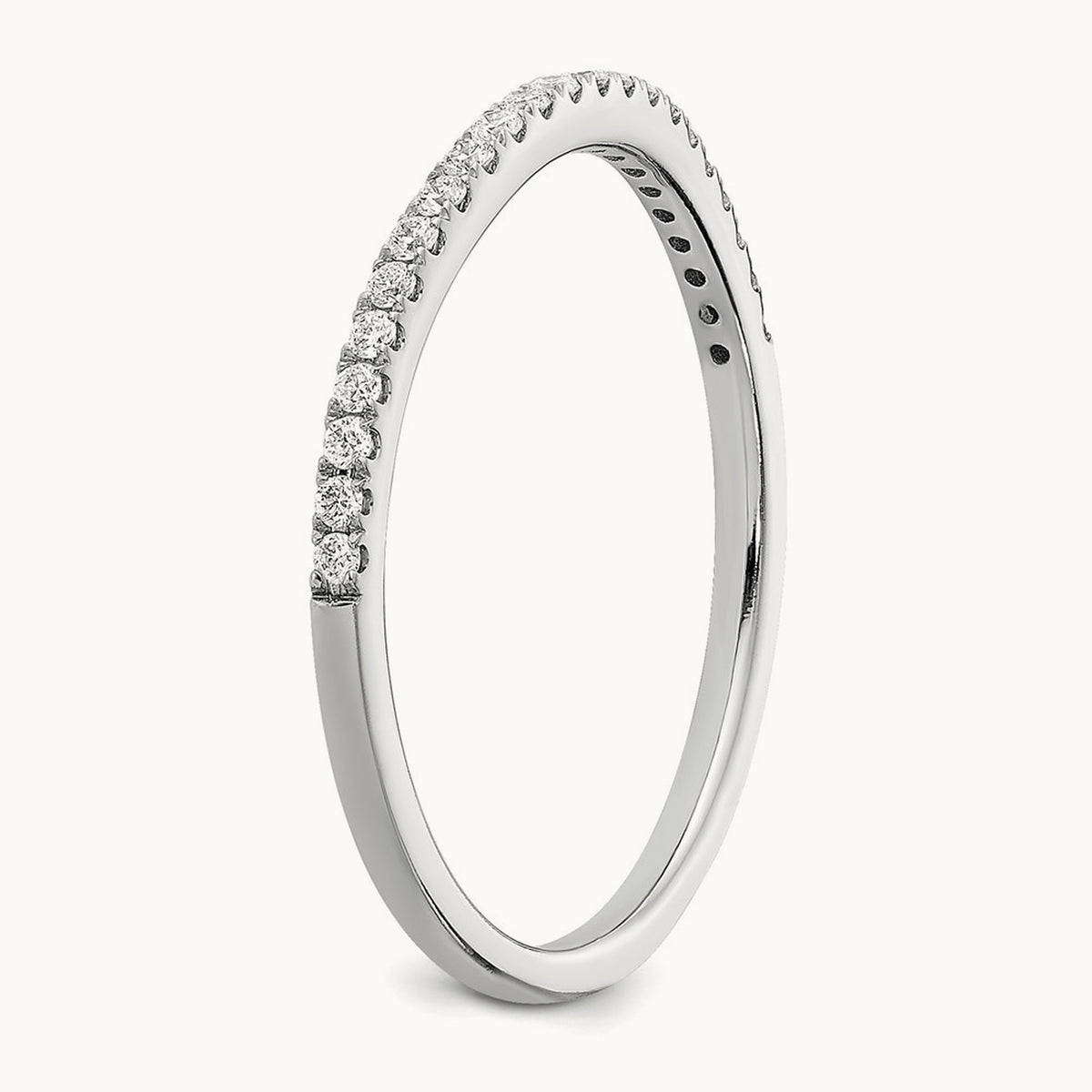 Thin Pavé Wedding Band — 1/7 ct, Standard, 7
