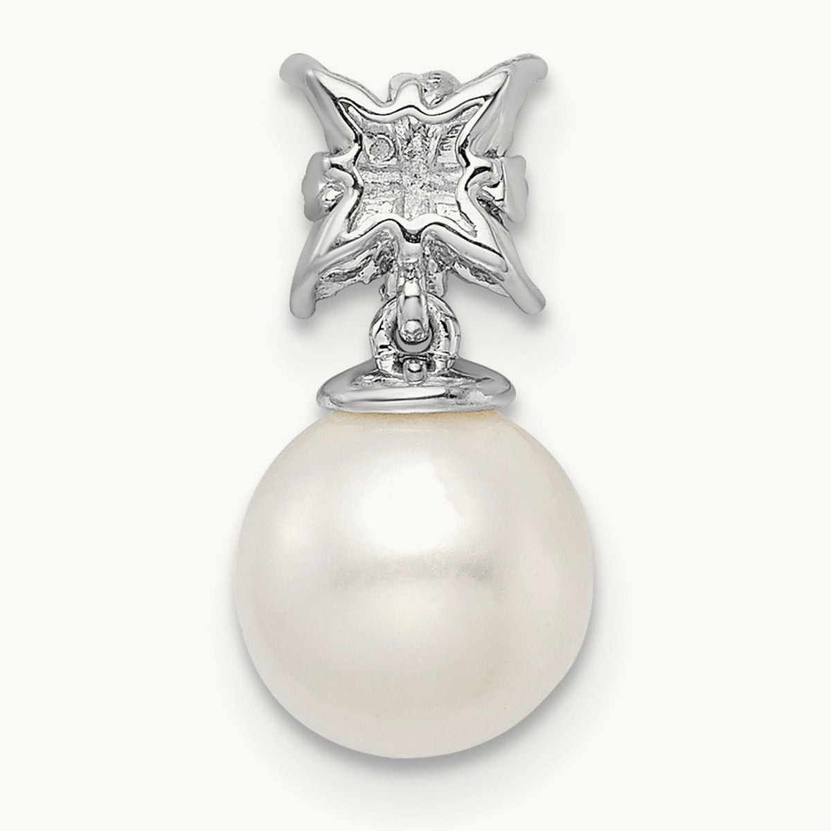 Freshwater Cultured Pearl & Diamond Chain Slide — photo set