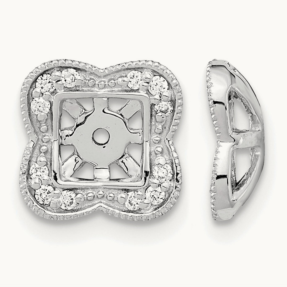 Diamond Earring Jackets, 14K White Gold