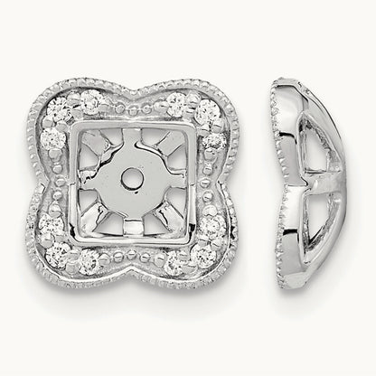 Diamond Earring Jackets, 14K White Gold