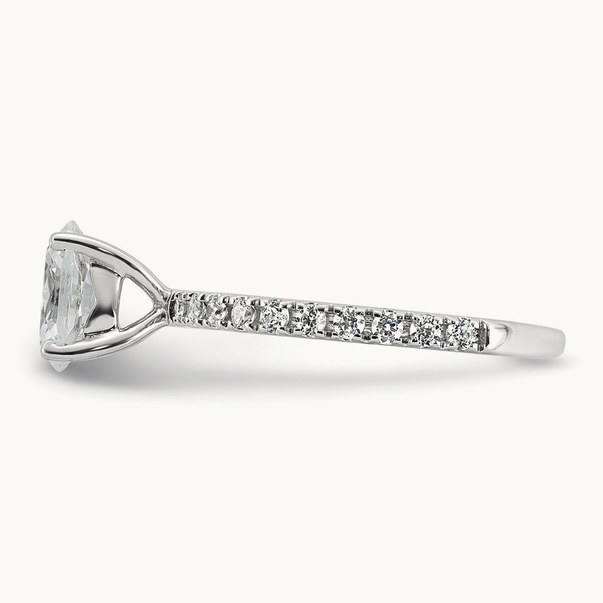 Oval Engagement Ring, 1 1/3-3 3/8 ct Lab-Grown Diamond