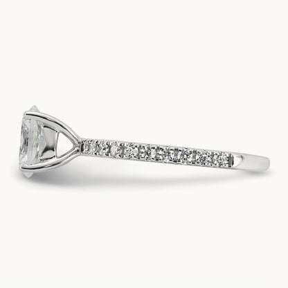 Oval Engagement Ring, 1 1/3-3 3/8 ct Lab-Grown Diamond