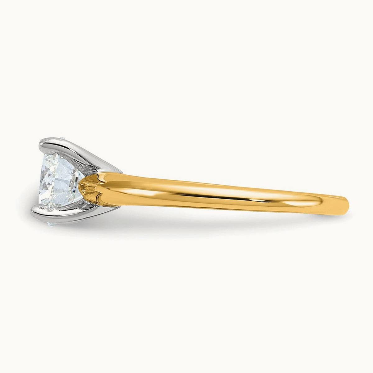 Round Solitaire Engagement Ring, 0.25-5.00 ct tw Lab-Grown Diamond — 14K Two-Tone