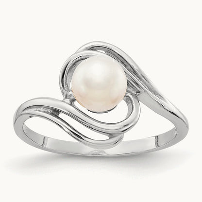 FW Cultured Pearl Ring, 5.5mm, 14K White Gold