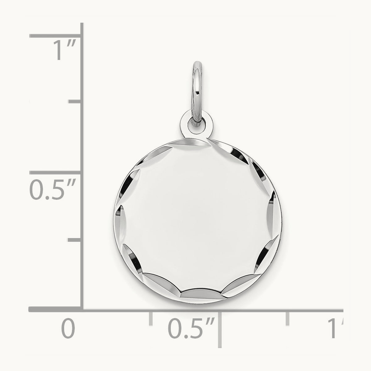 Etched .027 Gauge Engraveable Round Disc Charm — 23mm