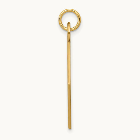 Red Enamel Medical Jewelry Pendant, 14K