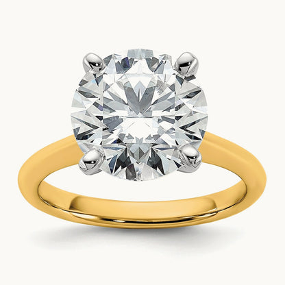 Round 8X Ring, 5.00 ct tw Lab-Grown Diamond — 14K Two-Tone