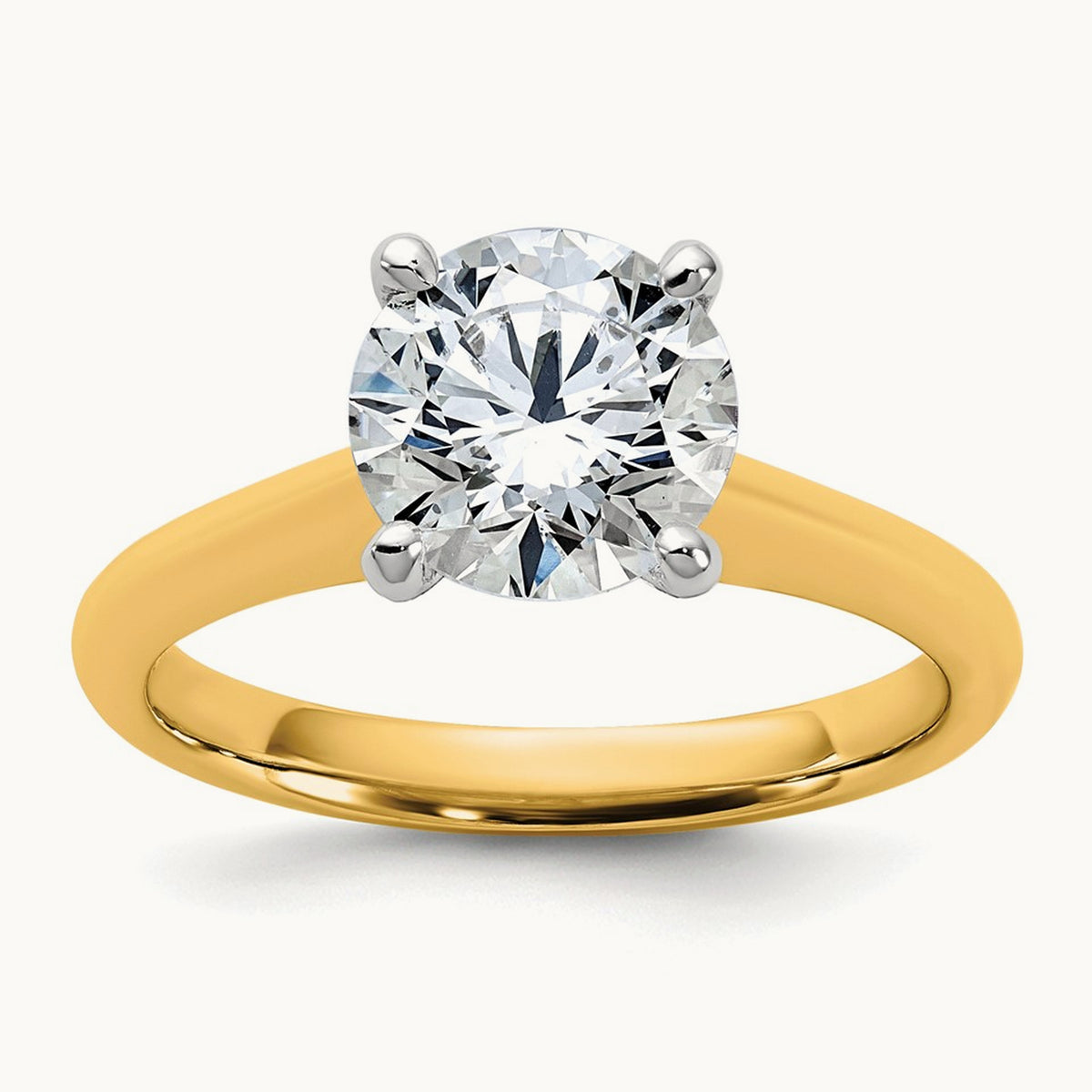 Round 8X Ring, 2.00 ct tw Lab-Grown Diamond — 14K Two-Tone