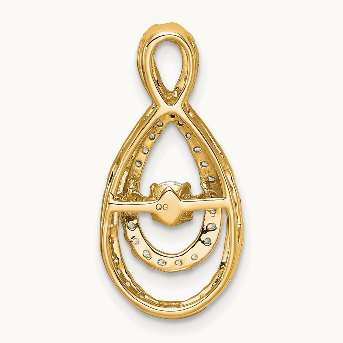Teardrop Pendant, 0.50 ct tw Lab-Grown Diamond — 14K Yellow Gold