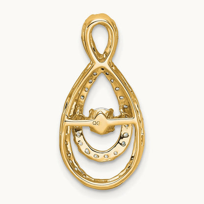 Teardrop Pendant, 0.50 ct tw Lab-Grown Diamond — 14K Yellow Gold