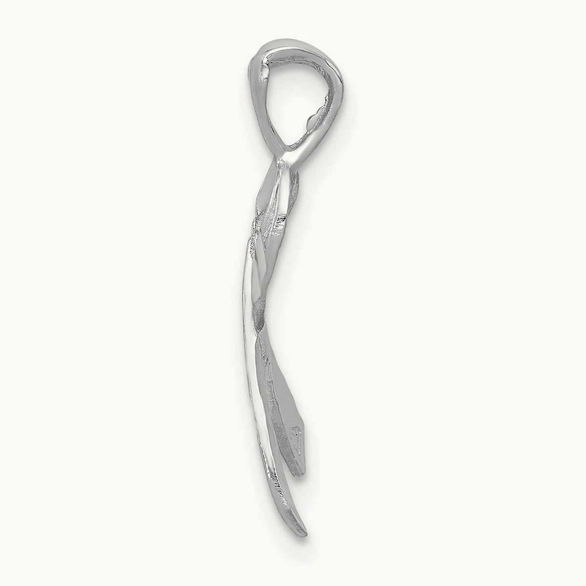 Diamond-cut Awareness Pendant — 14K White Gold