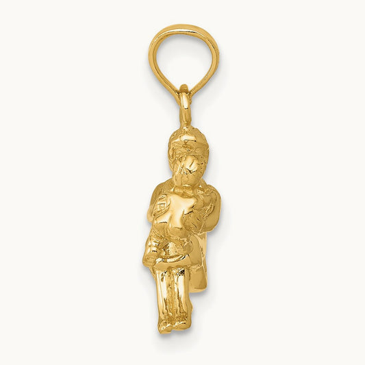 Mother holding child Pendant, 14K