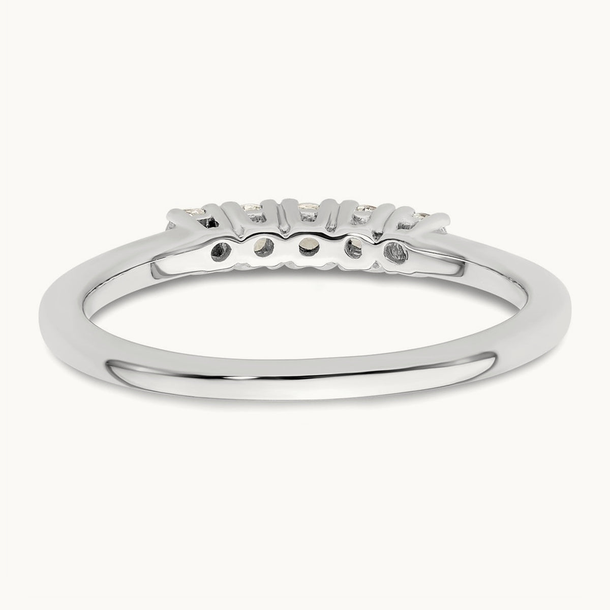 5-Stone Diamond Band, 14K White Gold