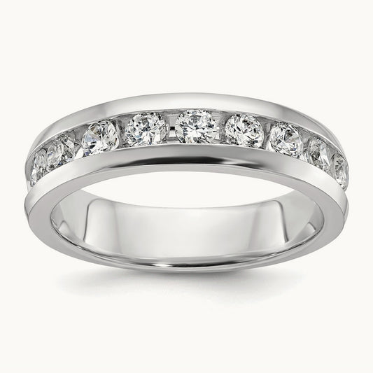 9 Stone Men's Ring, 1.00 ct tw Lab-Grown Diamond