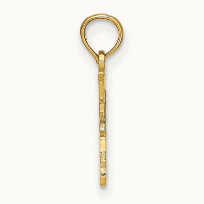 15 in Cut-out Heart charm, 14K