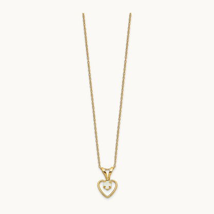 Madi K Opal Heart Necklace, 3mm, 14K