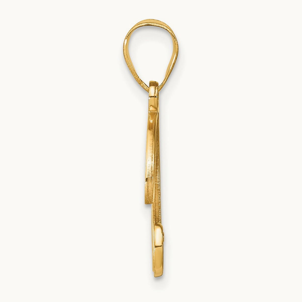 Script Initial Pendant with Diamond — B