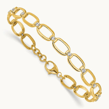 Link with Ext Bracelet, 0.50 ct tw Lab-Grown Diamond