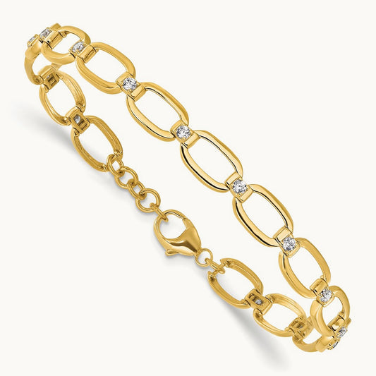 Link with Ext Bracelet, 0.50 ct tw Lab-Grown Diamond