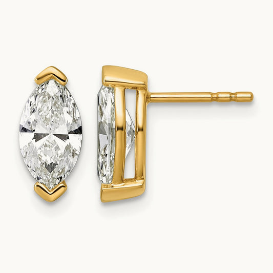 Marquise Post Earrings, 2.25 ct tw Lab-Grown Diamond