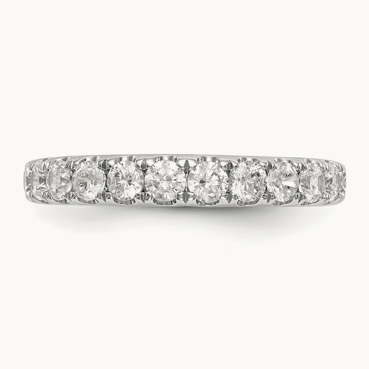 Wedding Band, 0.50-0.75 ct tw Lab-Grown Diamond — 7/8 ct, VS/SI (Great), 14K White Gold