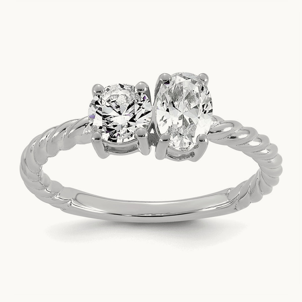 2 Stone Fashion Ring, 1.00 ct tw Lab-Grown Diamond