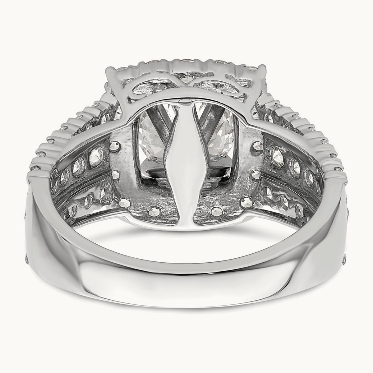 Semi-Mount Engagement Ring, 1.25 ct tw Lab-Grown Diamond — 14K White Gold