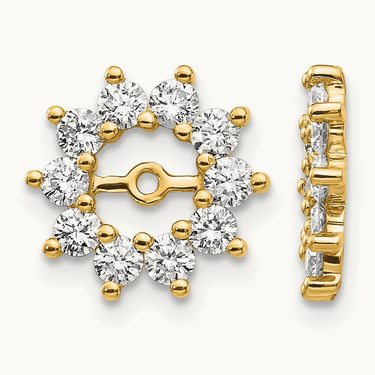 AA Fancy Diamond Earring Jacket, 14K