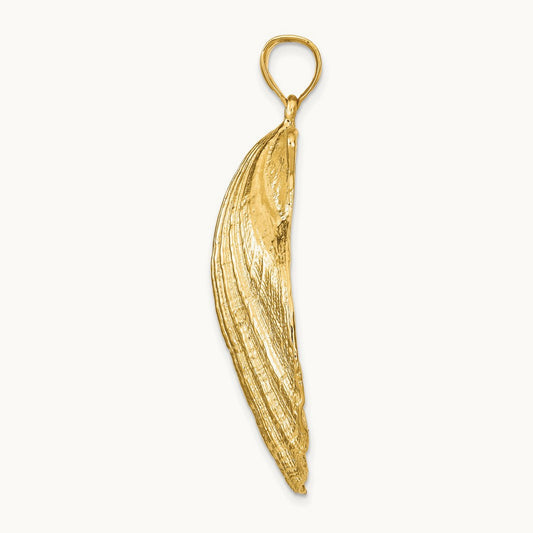 Scallop Shell Pendant, 14K