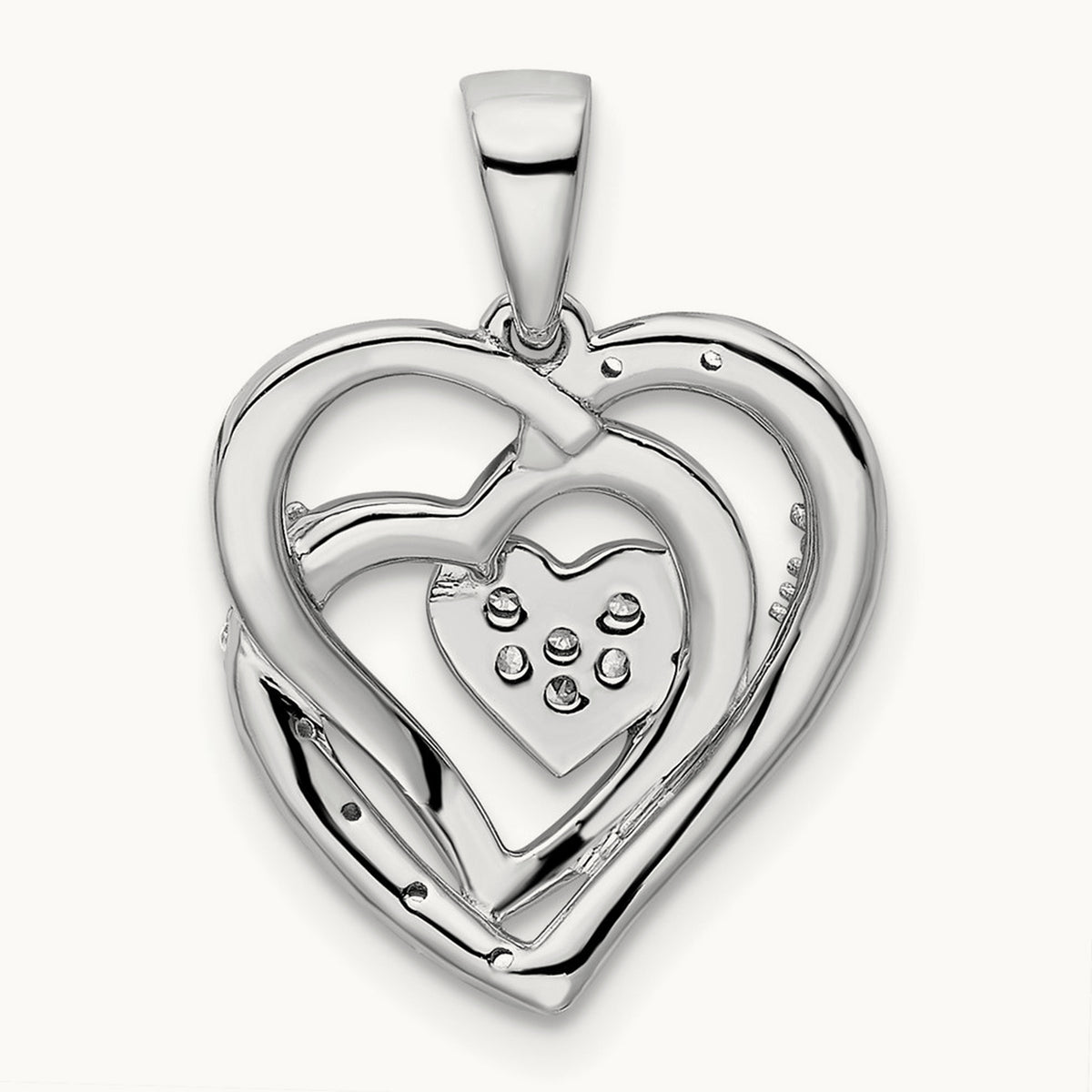 Polished Heart Diamond Pendant — photo set