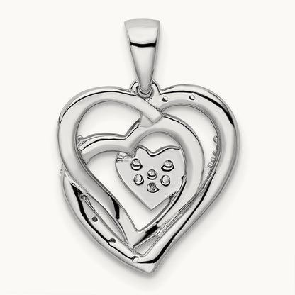 Polished Heart Diamond Pendant — photo set