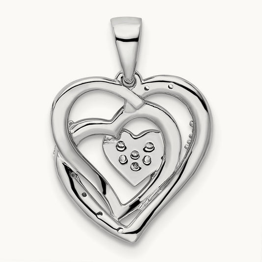 Polished Heart Diamond Pendant — photo set