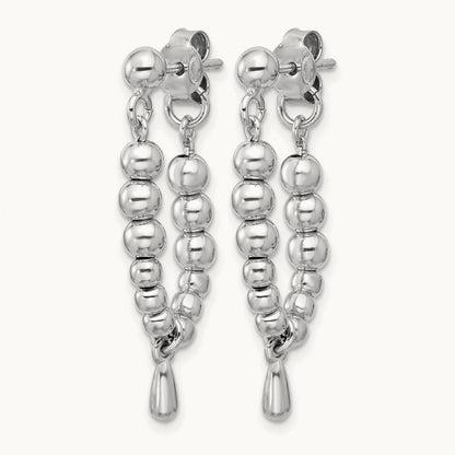RH-plated Ball Dangle Post Earrings, Sterling Silver — Leslie's