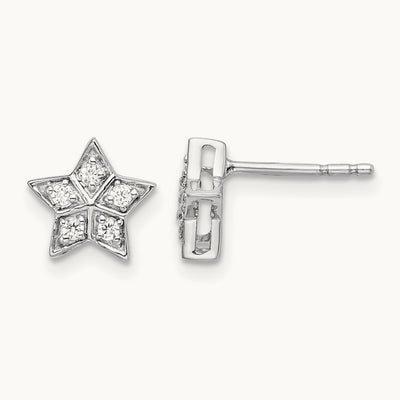 Star Post Earrings, 0.10 ct tw Lab-Grown Diamond