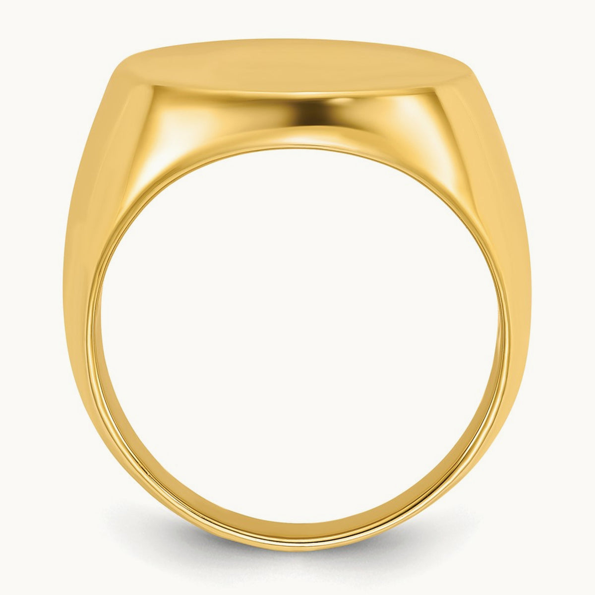 Men's Round Signet Ring — IBGoodman — 20x18mm