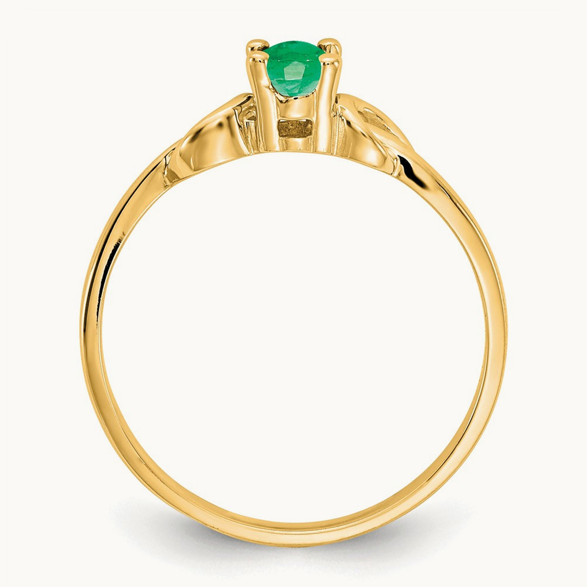 5x3mm Oval Emerald ring, 14K
