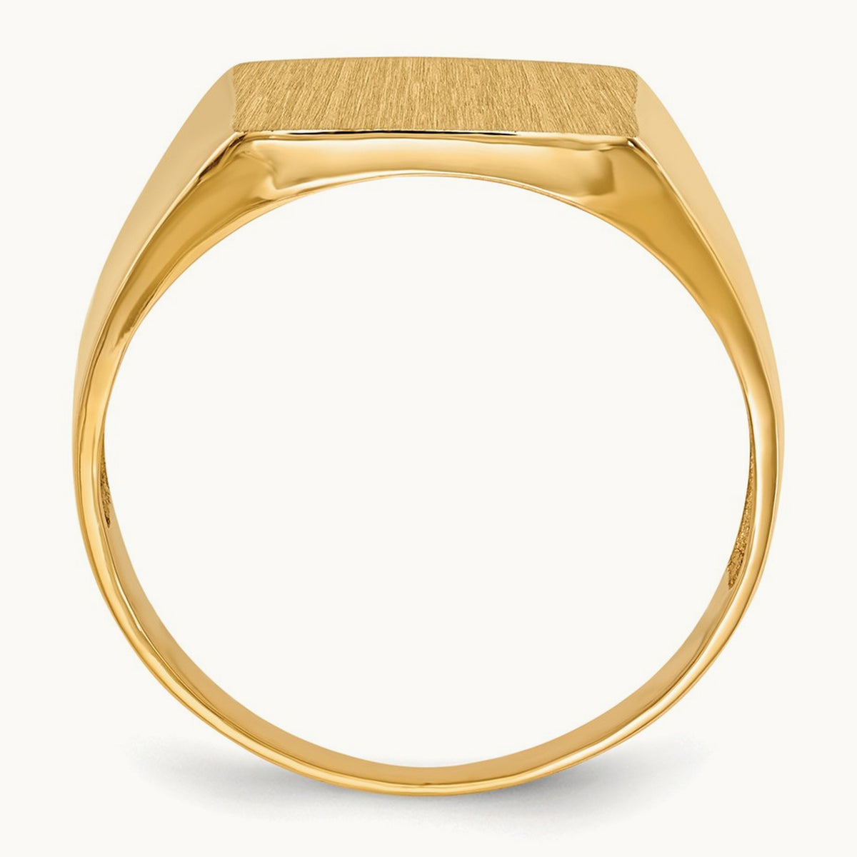 Open Back Mens Signet Ring — photo set