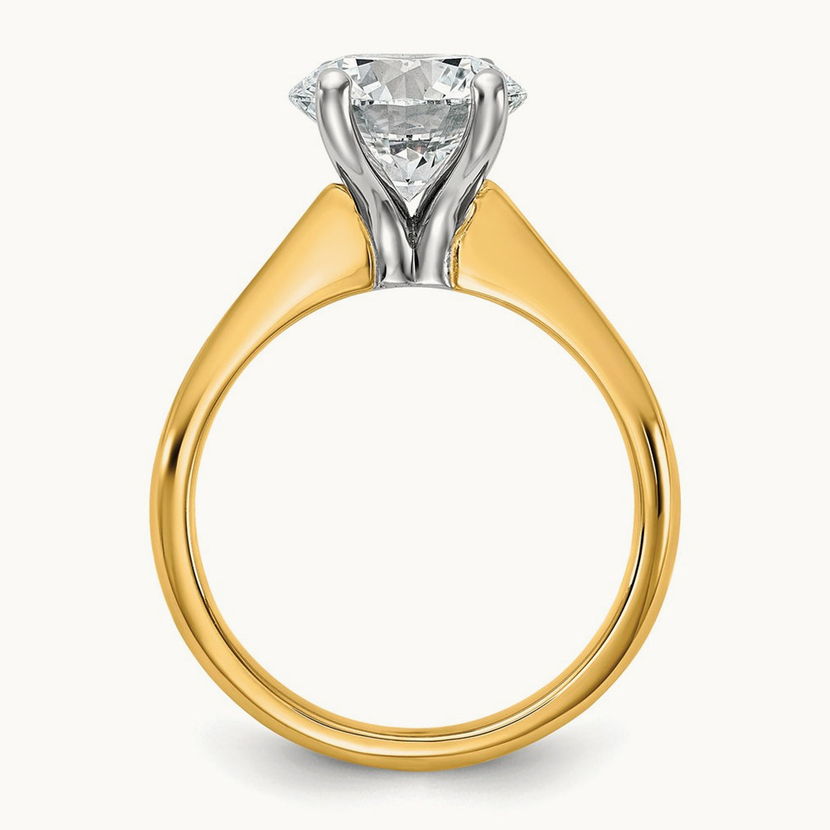 Round 8X Ring, 3.00 ct tw Lab-Grown Diamond — 14K Two-Tone