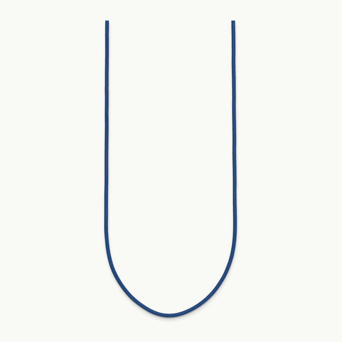 18in Royal Blue Leather Cord Necklace, 1.5mm, 14K