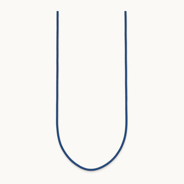 18in Royal Blue Leather Cord Necklace, 1.5mm, 14K