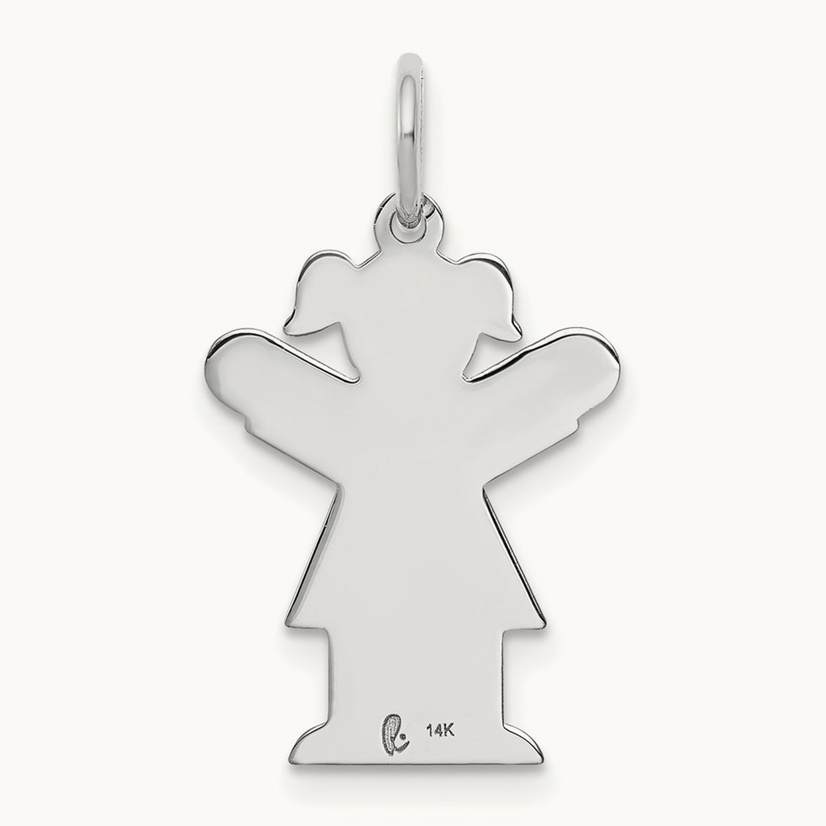Kid Charm in 14K White Gold