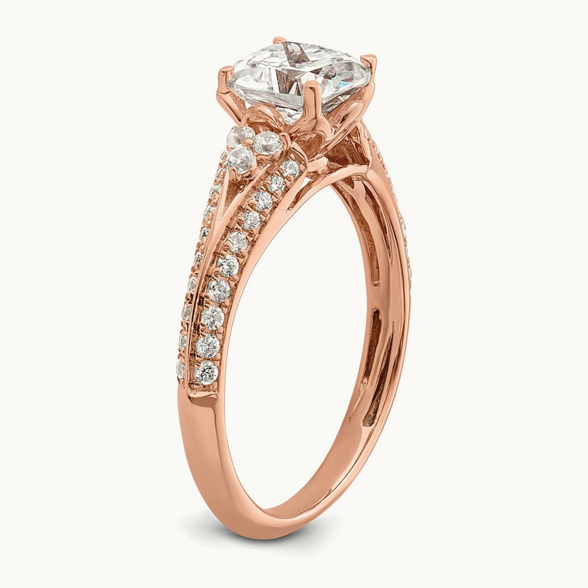 Cushion Semi-Mount Engagement Ring, 1.00 ct tw