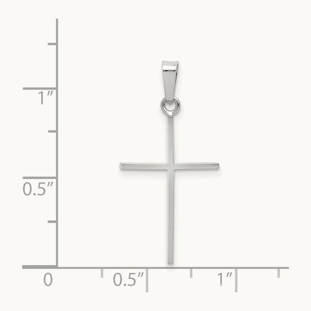 Cross Charm, 14K White Gold