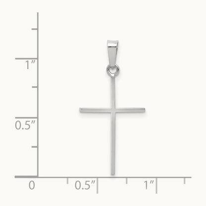 Cross Charm, 14K White Gold