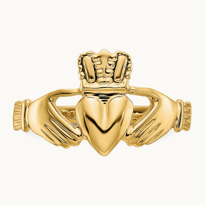 Polished Claddagh Ring, 14K